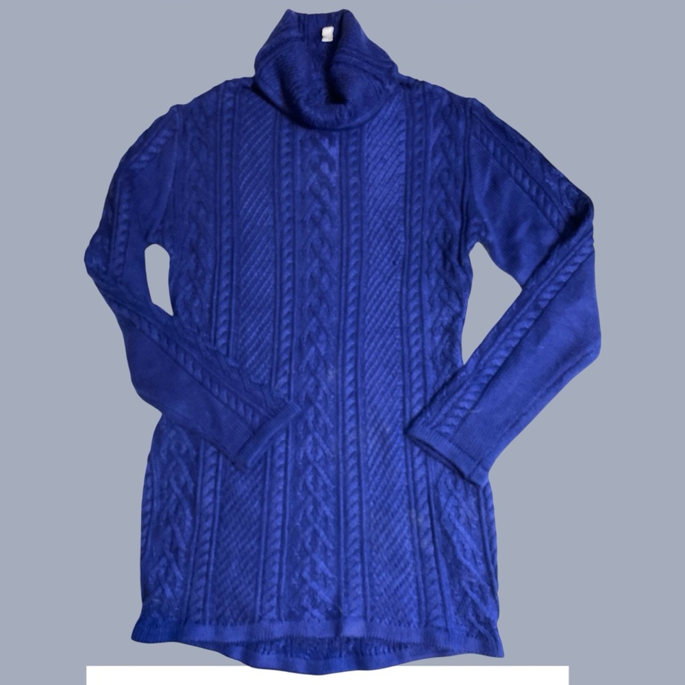 Source Unknown Royal Blue Cowl Neck Sweater